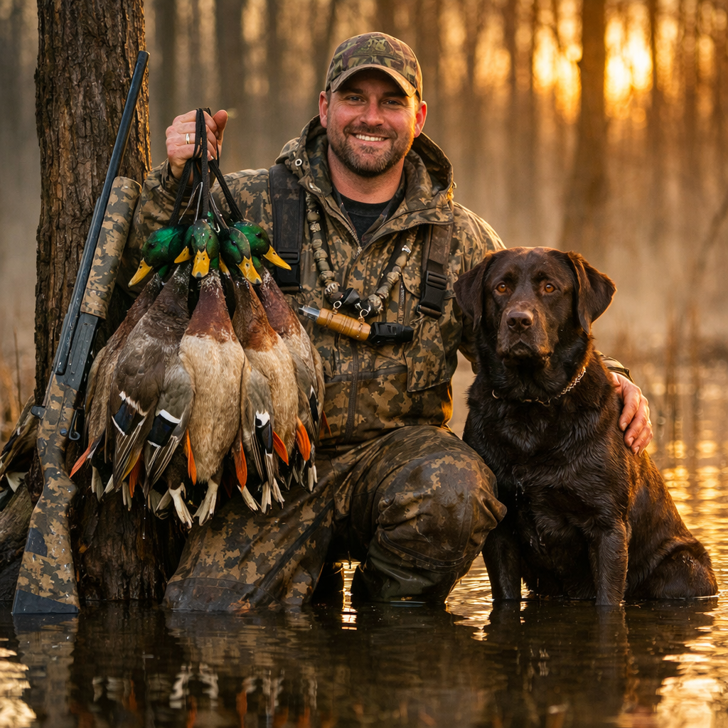 Limit of mallards in flooded timber